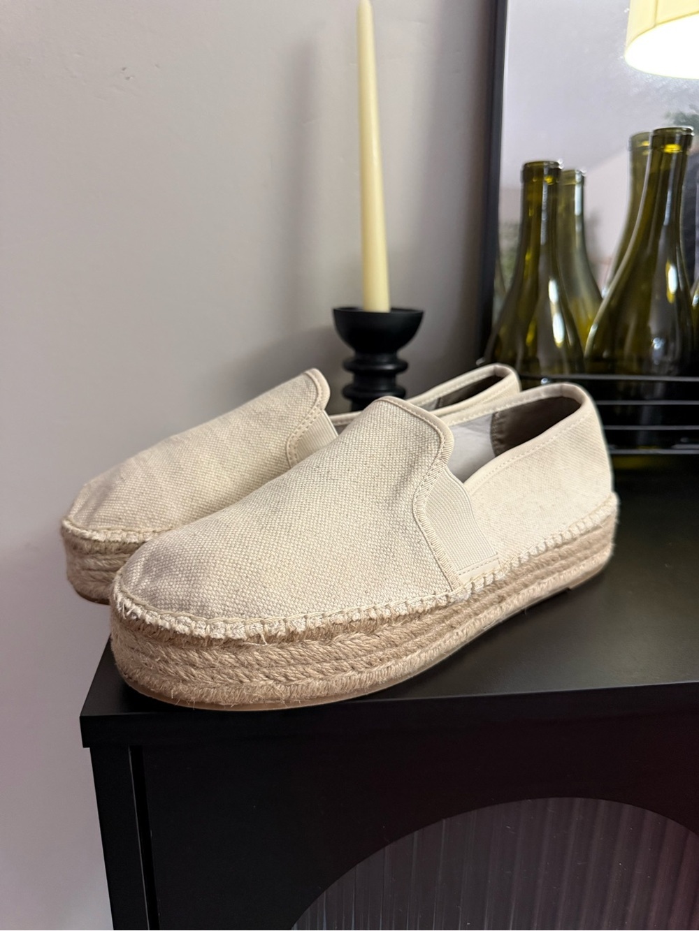 Circus by Sam Edelman Ivory Platform Espadrilles Women’s Size 10